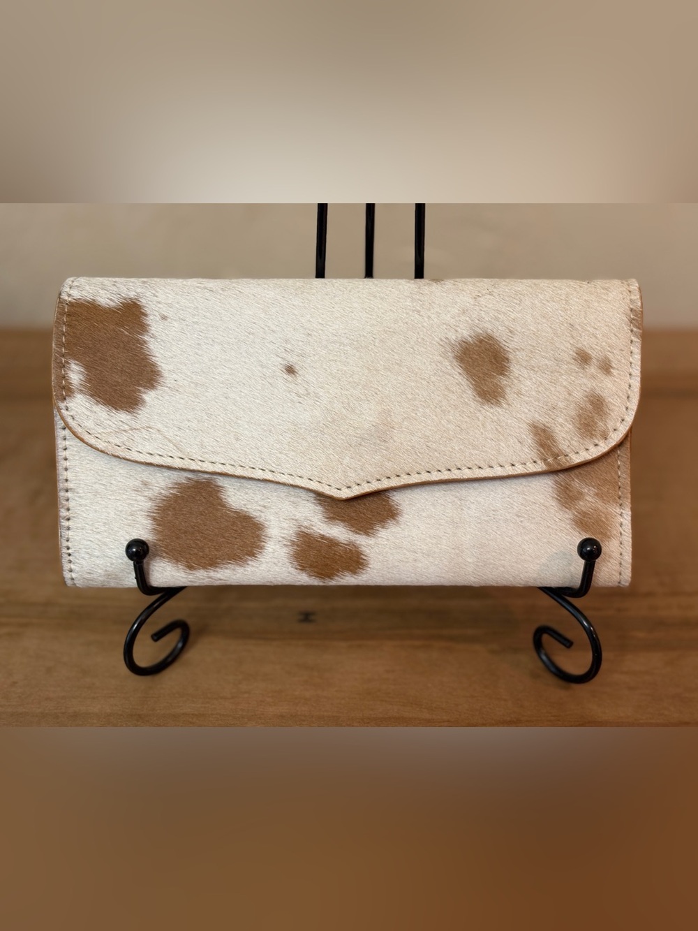 Cowhide Envelope Clutch